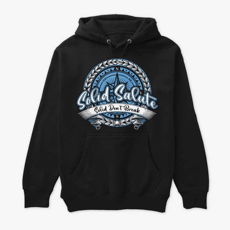 Sky Blue/Wht Solid Salute Badge