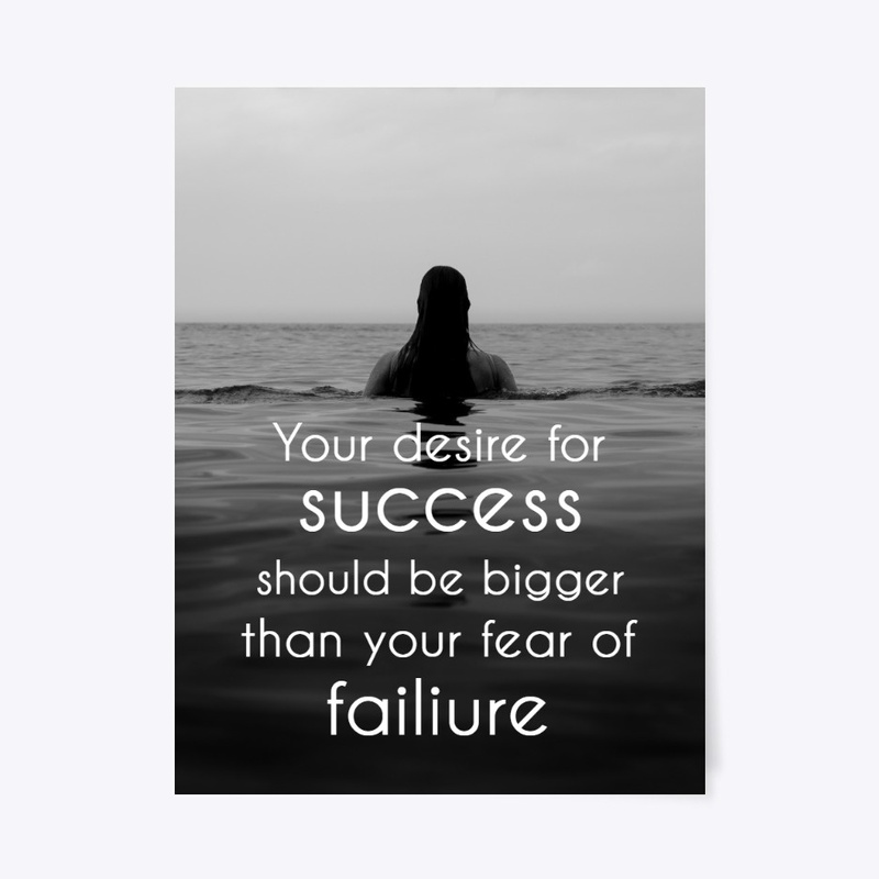 Black and white motivational Poster