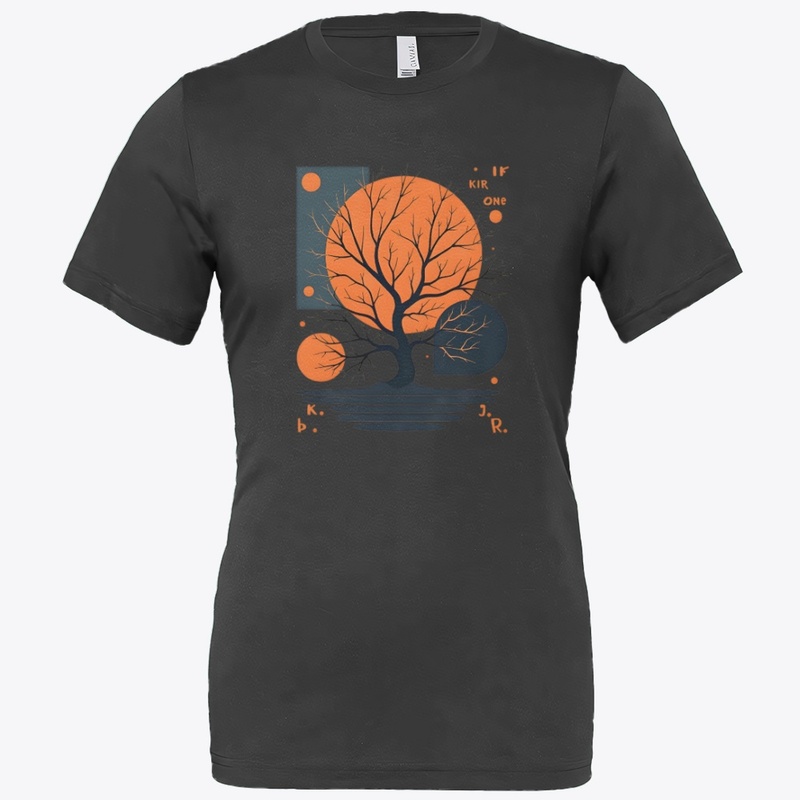 Minimalist Tree graphic T-shirt design