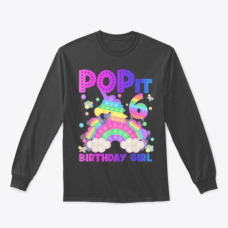 6th Birthday Unicorn Fidget Pop It