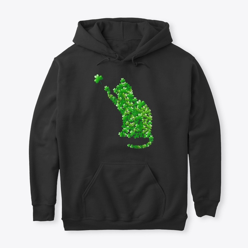 Patrick's Day Shamrock Cat T-Shirt