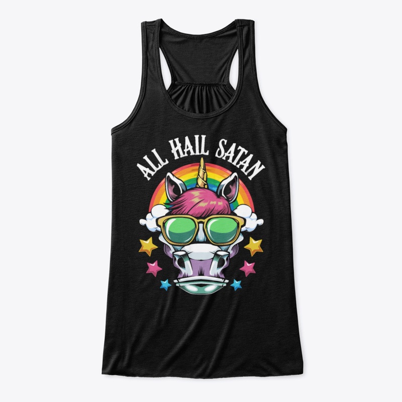 All Hail Satan Unicorn Rainbow Stars Gif