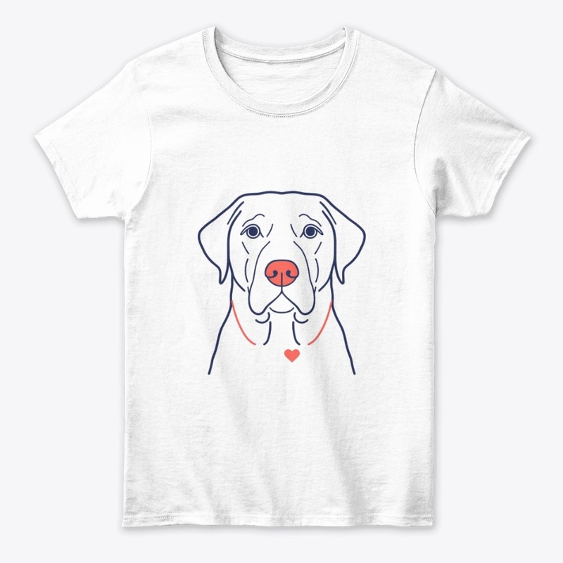 Minimalist Labrador Dog Lover–Heart
