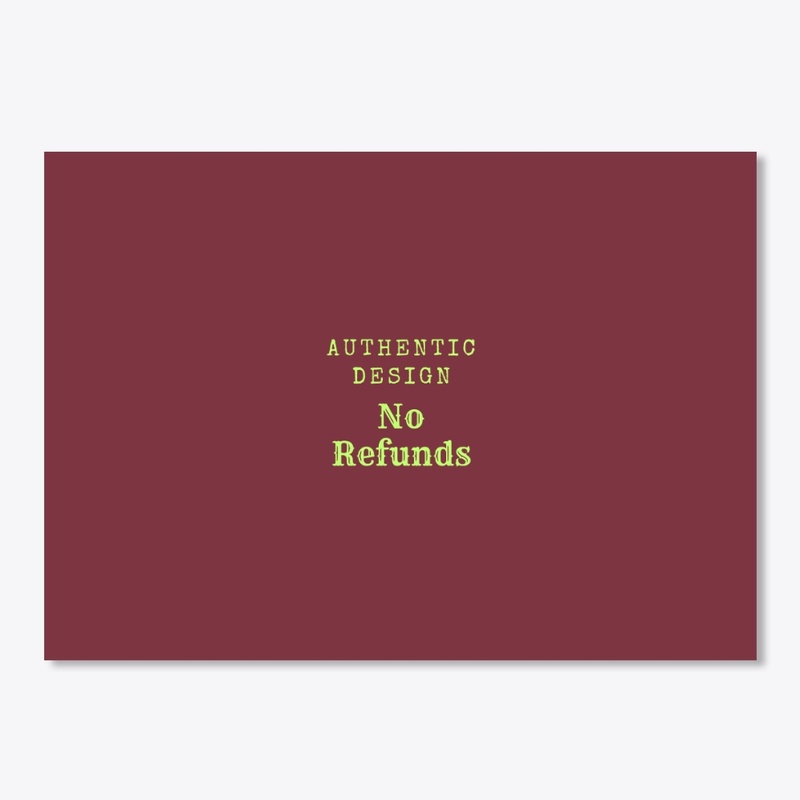 No Refunds