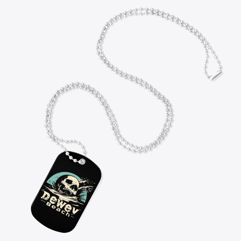 Skull Wave Dog Tag 