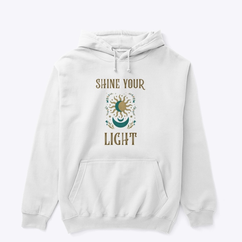 Shine your light, sun and moon logo