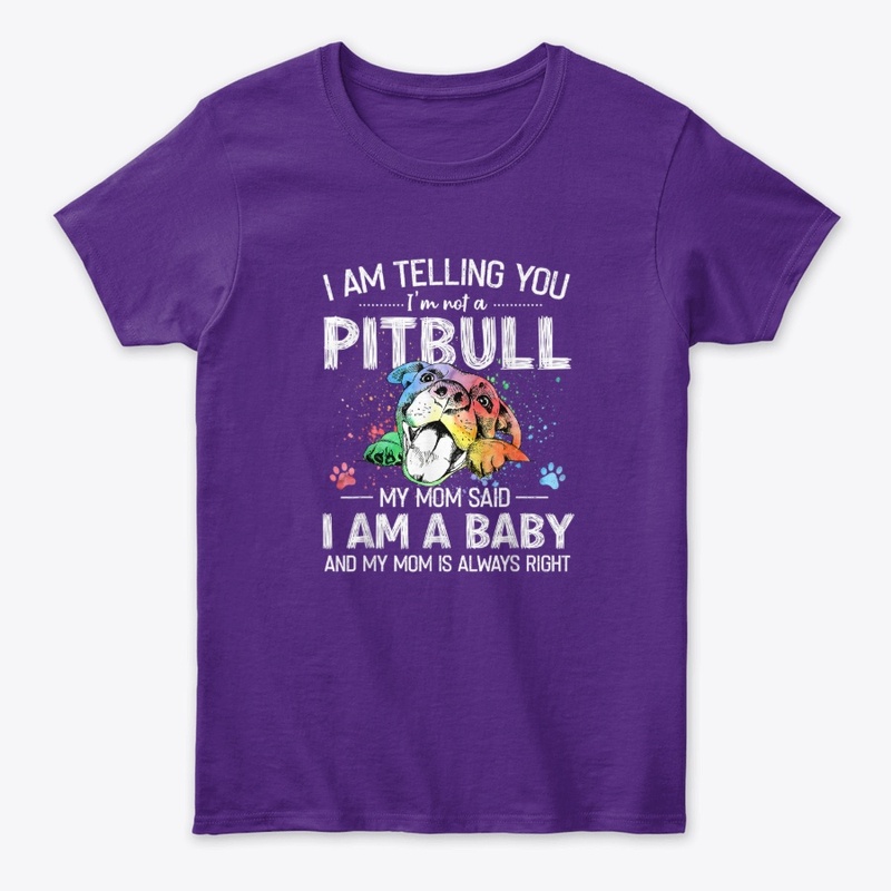 Ladies Funny Pitbull Tee Shirt
