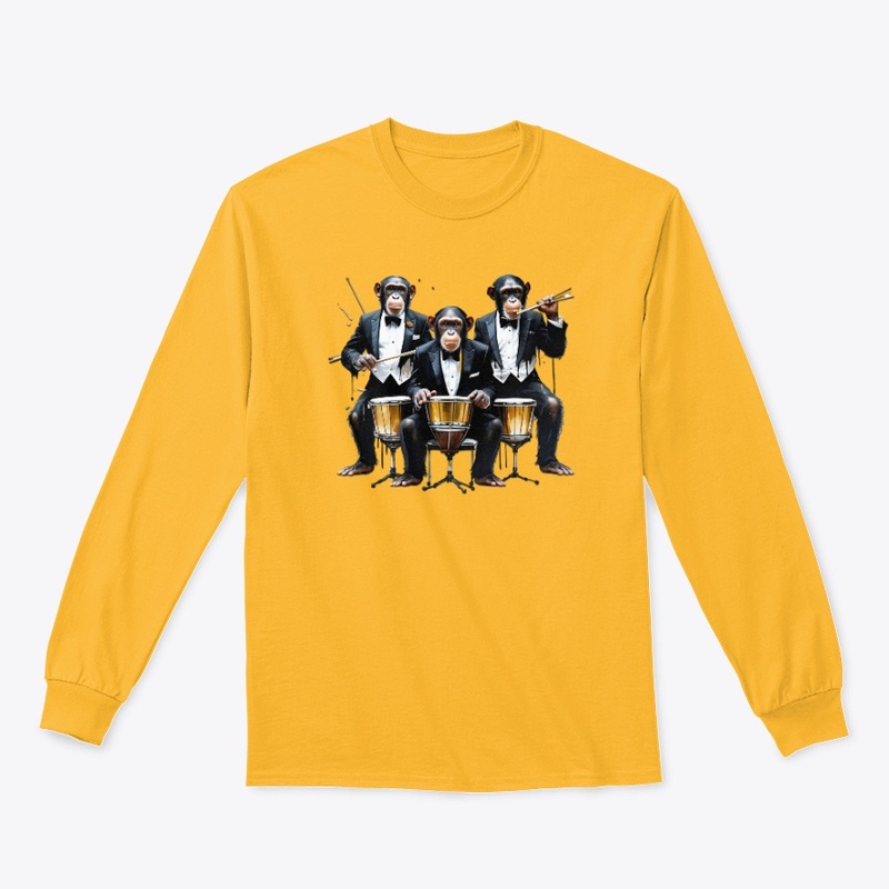 monkeys playing drums
