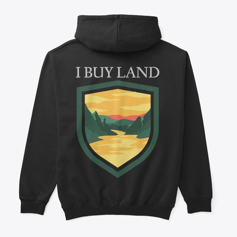 Buy Land Hoodie Black Kaos Back