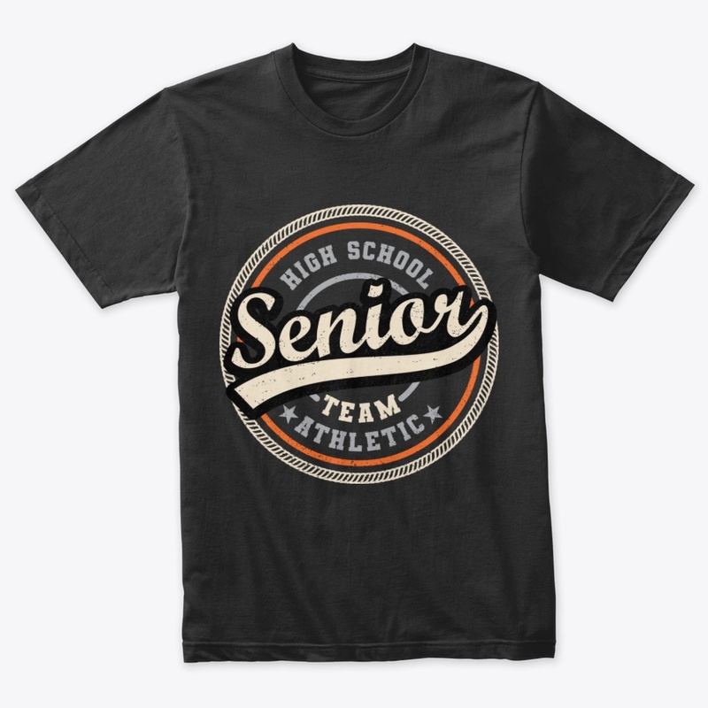 High school senior team typography