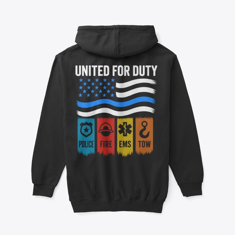 United For Duty – Black Zip Hoodie