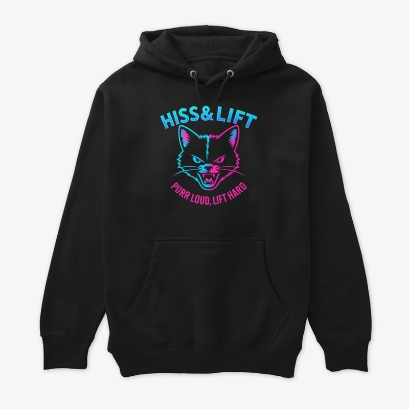 Hiss & Lift™ Gradient Neon Cat Logo