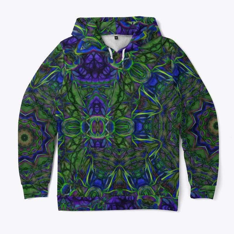 Blue Green Ribbon Kaleidoscope