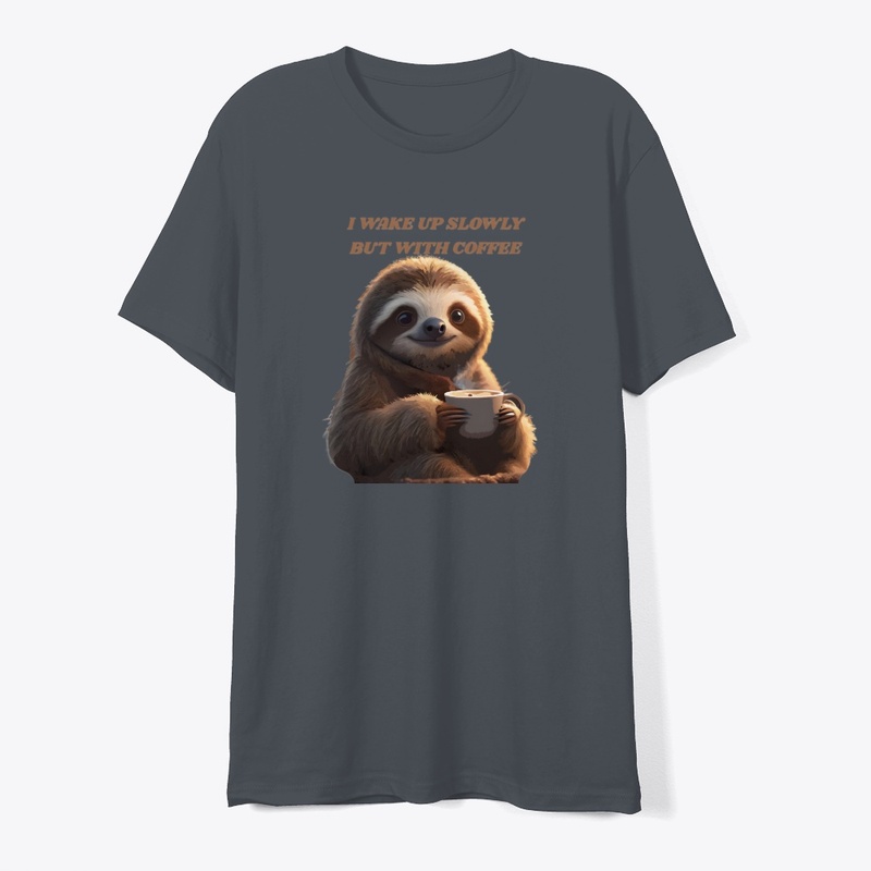 Sloth With Coffee.