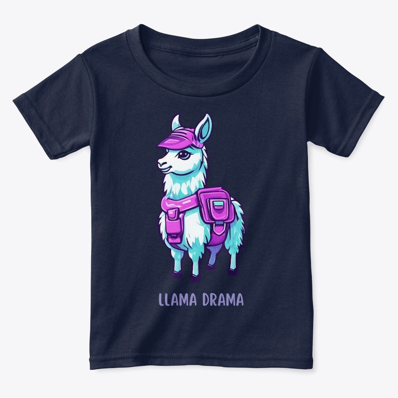 Cute Llama with Purple Hat & Backpack