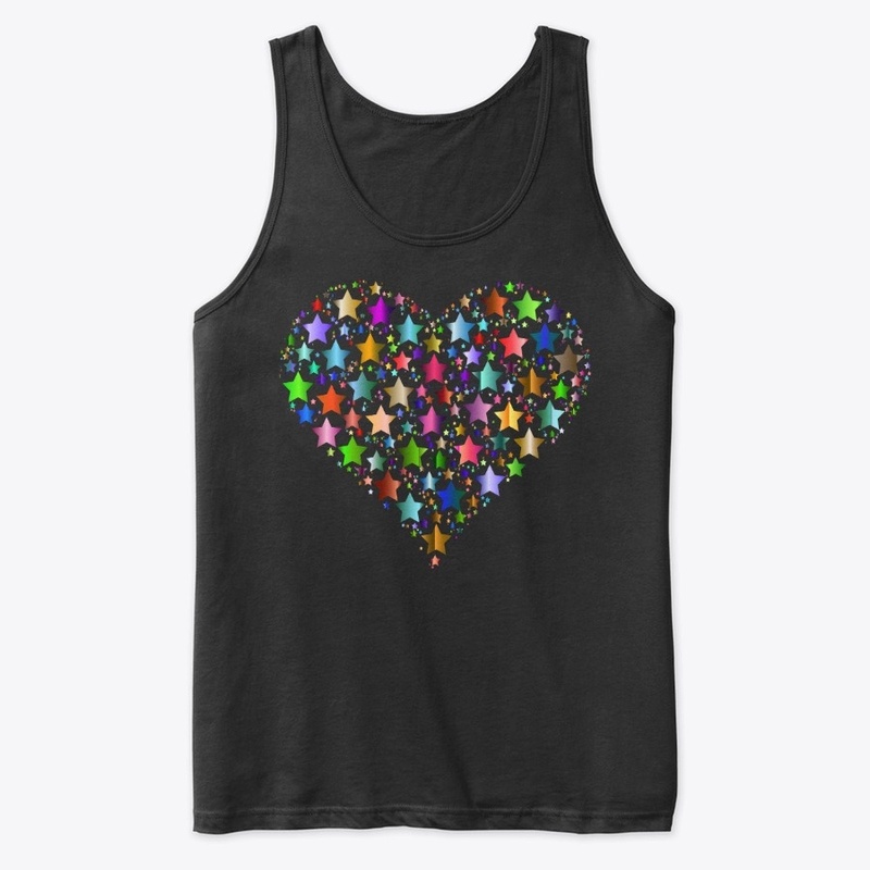 colorful stars heart shape