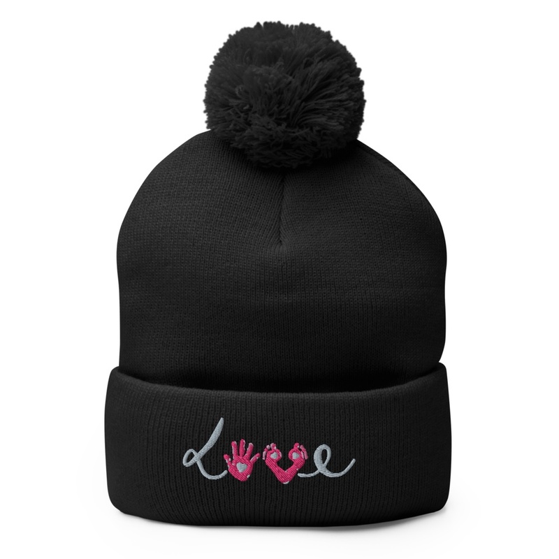 love beanie or cap for girls and babies 