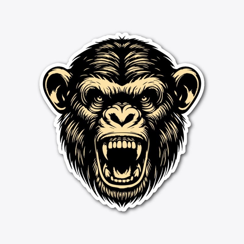 Fierce Angry Chimp Artwork