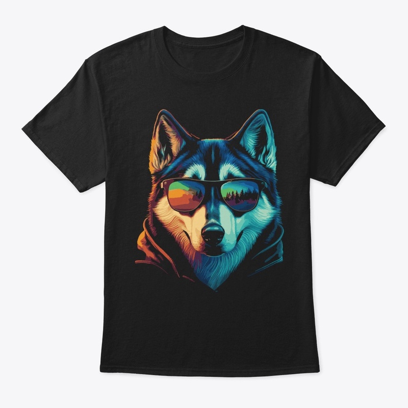 jackofallarts husky with sunglasses