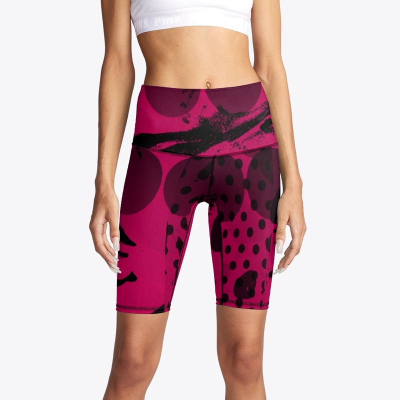 Pink Blk Paint Splatter Abstract