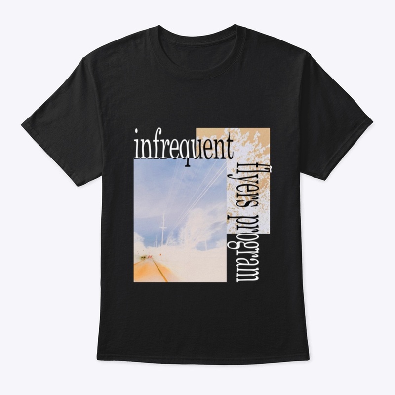 "INFREQUENT FLYERS" black tee