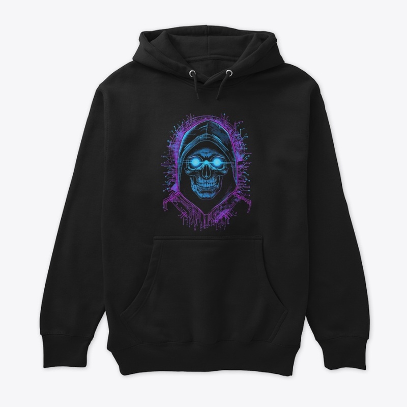 Glitch Hacker Skull – Cyberpunk Style