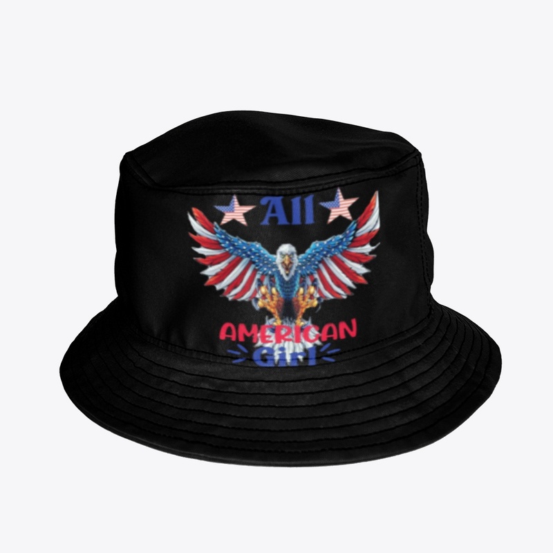 American Girl – Patriotic Eagle Art