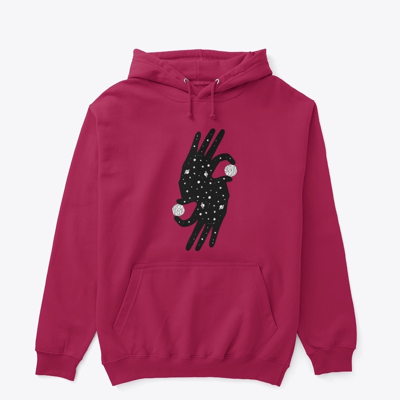 Two hands fall star's logo hoodie 