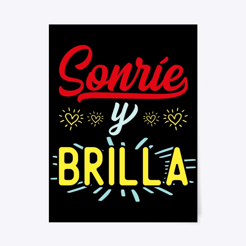 Sonríe  y  Brilla  camiseta espiritual 