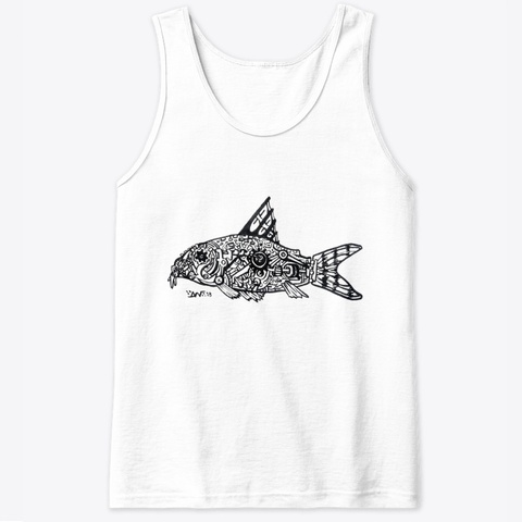 Trilineatus Corydora Dual Side Design White T-Shirt Front