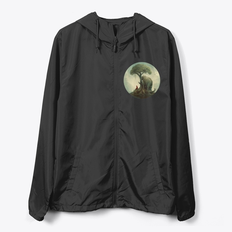 Elephant with man. 