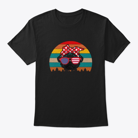 Cool Pu 4 Th Of July Black T-Shirt Front