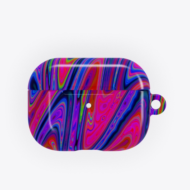 Vibrant Neon Abstract Wavy Pattern