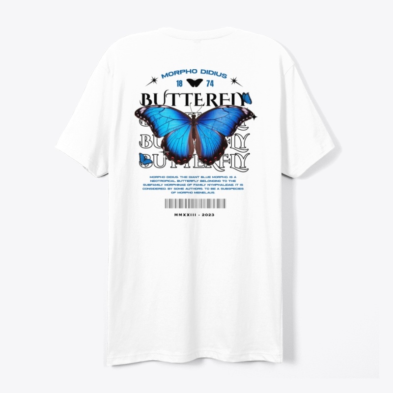 The Giant Blue Morpho Didius Butterfly