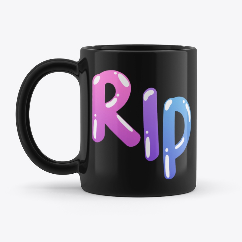 RIP Ceramic Black Mug