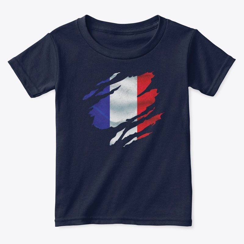 France Ripped Flag