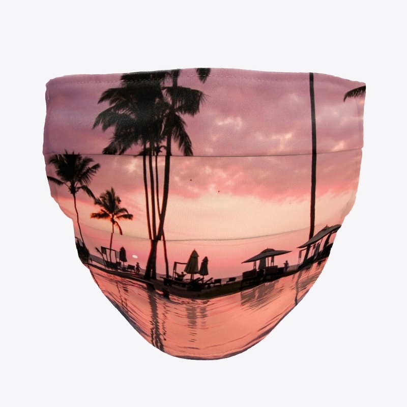 Beach Sunrise Face Mask