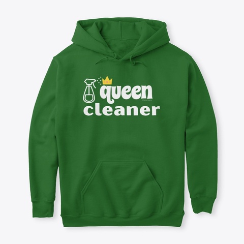 Queen Cleaner Housekeeping Lady Gifts Irish Green áo T-Shirt Front