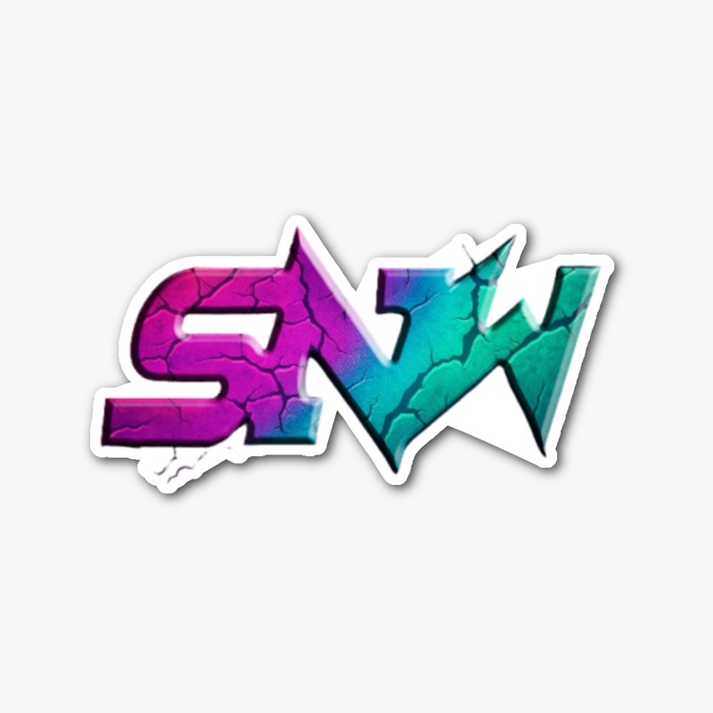 cracked neon snw logo