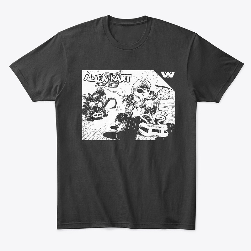Alien Kart 64 b&w