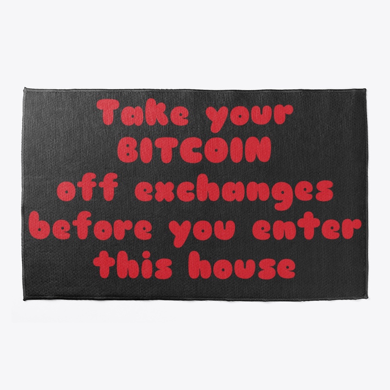 Take your Bitcoin Welcome Mat_Red