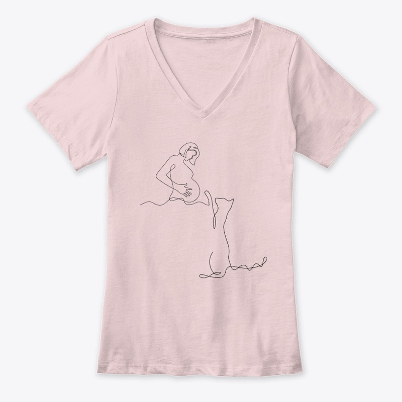 pregnant cat mom shirt