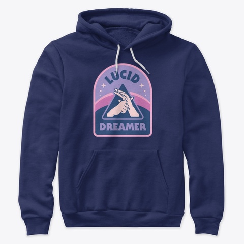 Lucid Dreamer Hoodie Navy Camiseta Front