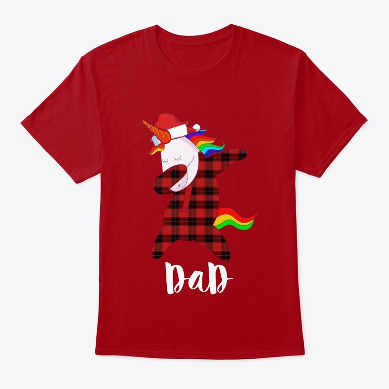 Cute Christmas Dad Unicorn Pajama Shirt