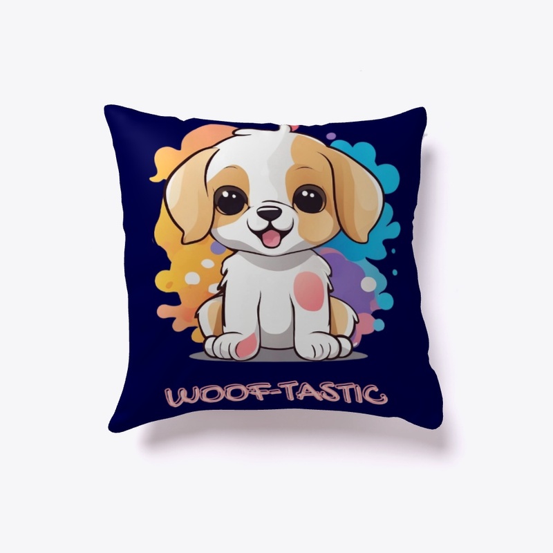 Cute Puppy with Colorful Spots