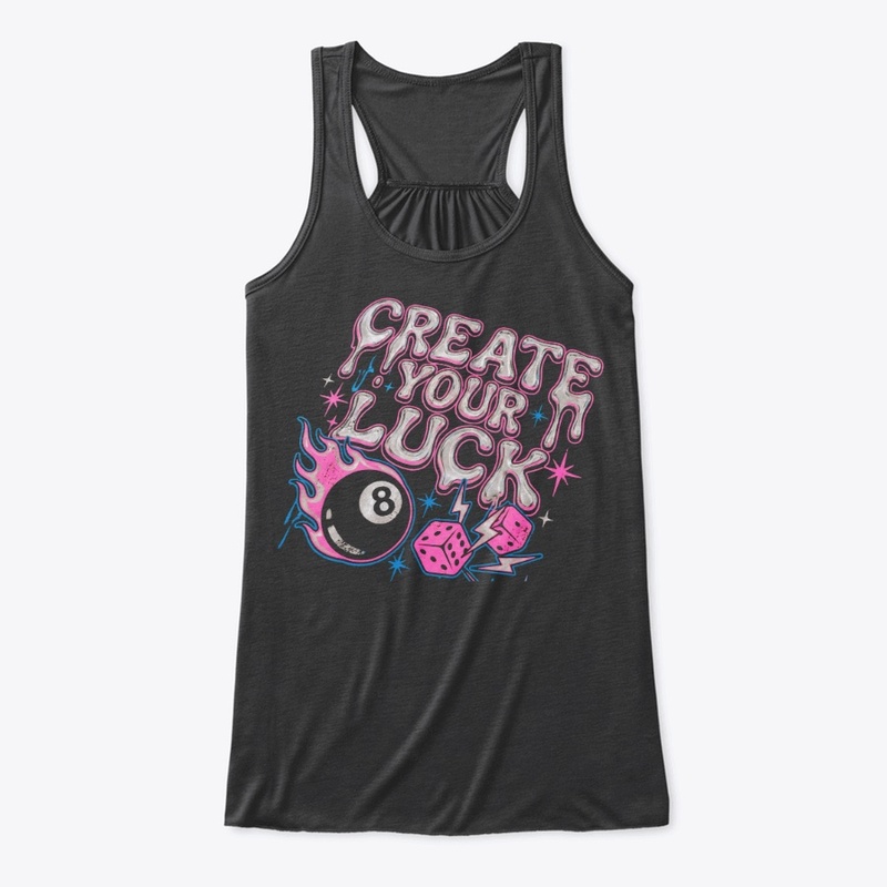 Retro Chrome "Luck" Streetwear Tee