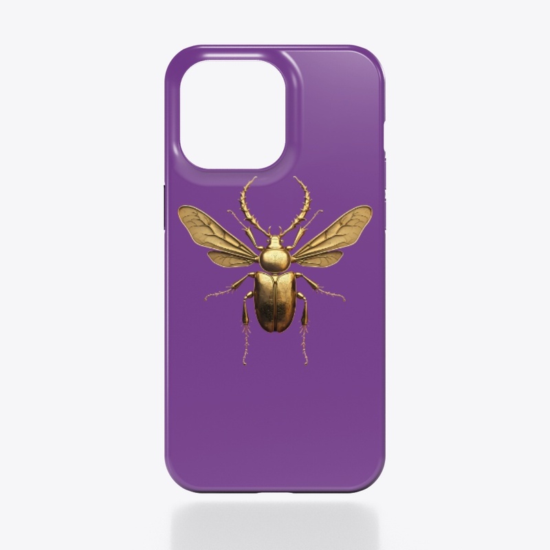 golden egyptian scarab with wings
