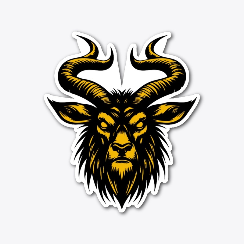 Angry Antelope Head Wild and Fierce
