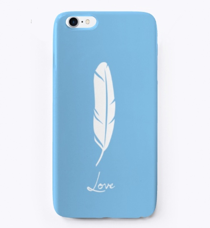 White feather Love design
