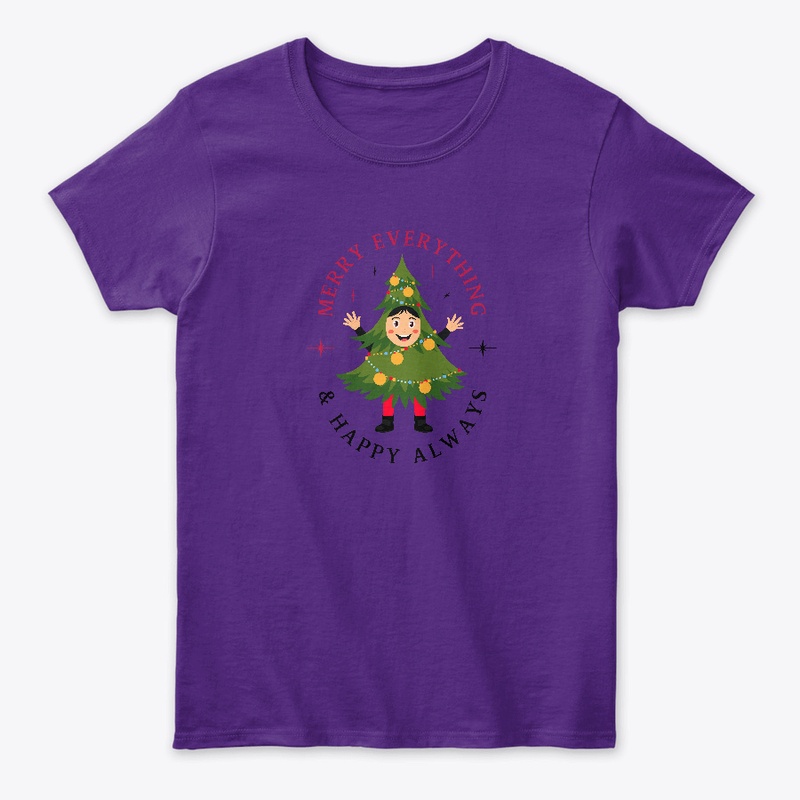 A Cute Merry Christmas T-Shirt Design